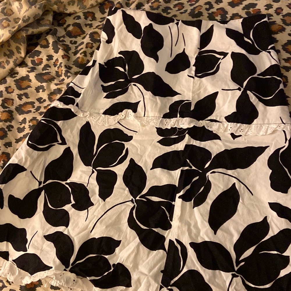 Aline skirt by entice soft black white skirt with embroidery designs size small